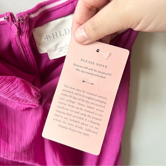 NWT BHLDN Sydney solid strapless chiffon gown - Picture 6 of 8